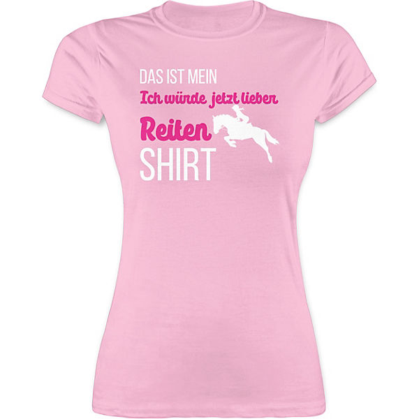 Pferde & Reiten Bekleidung - Damen T-Shirt - Mein ich würde jetzt lieber reiten Shirt - T-Shirts