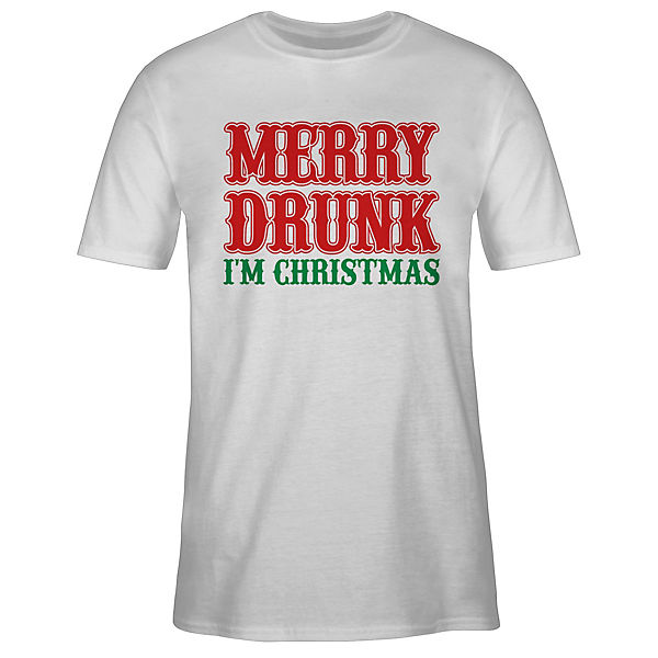 Weihnachten & Silvester Geschenke Party Deko - Herren T-Shirt - Merry Drunk I'm Christmas - bunt - T-Shirts