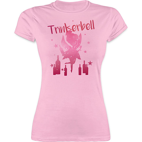 Karneval & Fasching Kostüm Outfit - Damen T-Shirt - Trinkerbell mit Flaschen - T-Shirts