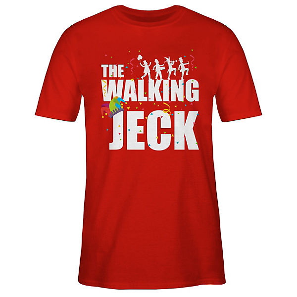 Karneval & Fasching Kostüm Outfit - Herren T-Shirt - The Walking Jeck weiß Kostüm - T-Shirts