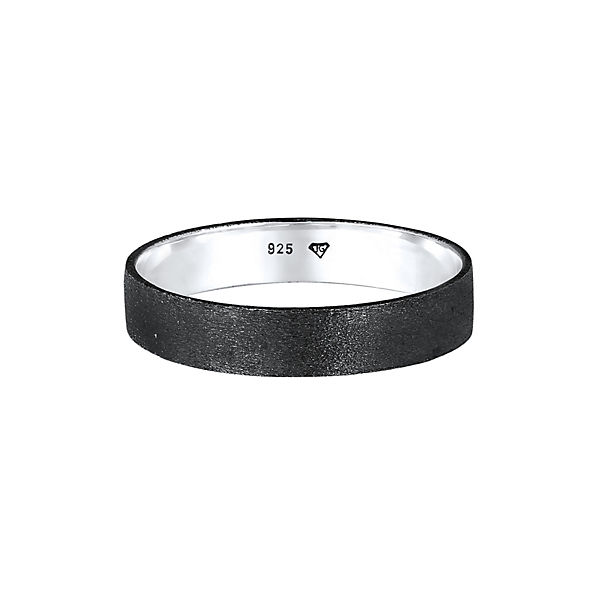 Accessoires Ringe Kuzzoi Kuzzoi Ring Bandring Herrenring Freundschaftsring 925 Silber Ringe schwarz