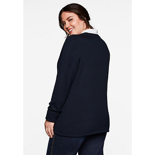 Bekleidung Pullover & Strickjacken sheego Pullover Pullover dunkelblau