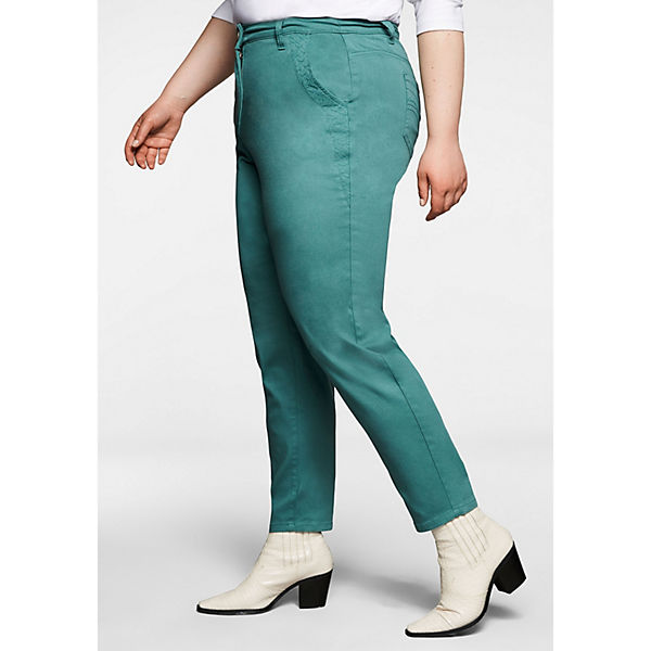 Bekleidung Hosen sheego Hose Stoffhosen grün Bekleidung Hosen sheego Hose Stoffhosen grün