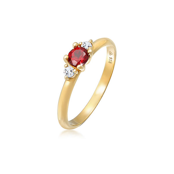 Accessoires Ringe Elli PREMIUM Elli Premium Ring Granat Topas Klassik Rund Elegant 925 Silber Ringe gold Accessoires Ringe Elli PREMIUM Elli Premium Ring Granat Topas Klassik Rund Elegant 925 Silber Ringe gold