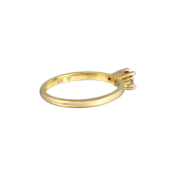 Accessoires Ringe Elli PREMIUM Elli Premium Ring Granat Topas Klassik Rund Elegant 925 Silber Ringe gold