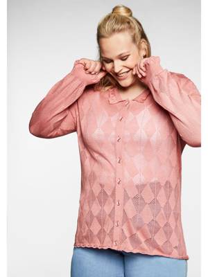 sheego Strickjacke Strickjacken altrosa SE7409