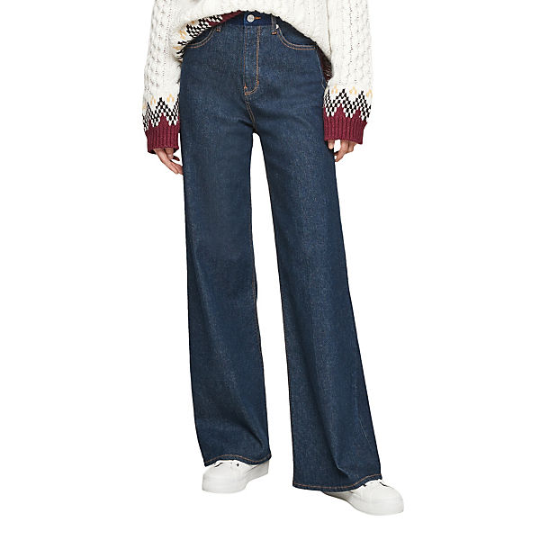 Bekleidung Straight Jeans s.Oliver Regular: Jeans mit Cord-Bund Jeanshosen blau