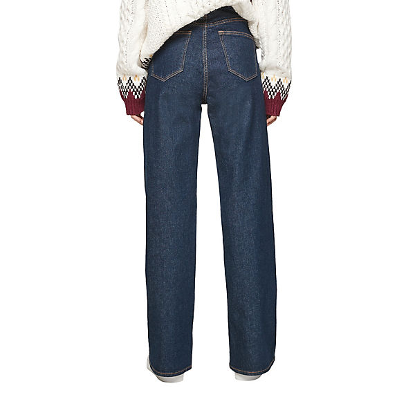 Bekleidung Straight Jeans s.Oliver Regular: Jeans mit Cord-Bund Jeanshosen blau