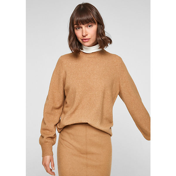 Bekleidung Pullover s.Oliver Wollpullover mit weiten Ärmeln Pullover braun