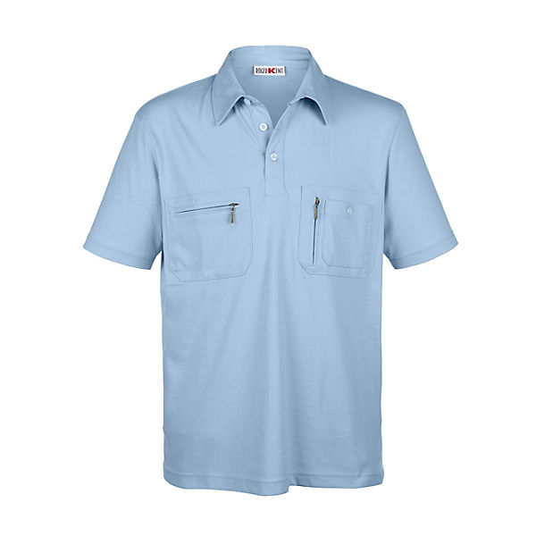 Poloshirt Brusttaschen kurzarm uni Regular Fit blickdicht Baumwolle,Kunstfaser,Jersey Poloshirts