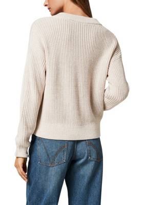comma casual identity Pullover mit Strickmuster Pullover beige SE9740