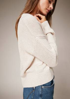 comma casual identity Pullover mit Strickmuster Pullover beige SE9740