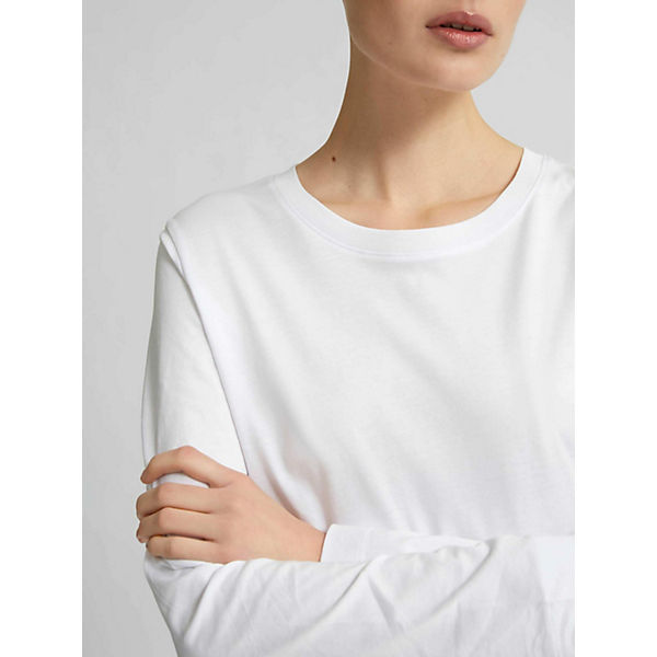 Bekleidung Langarmshirts SELECTED FEMME shirt Langarmshirts weiß