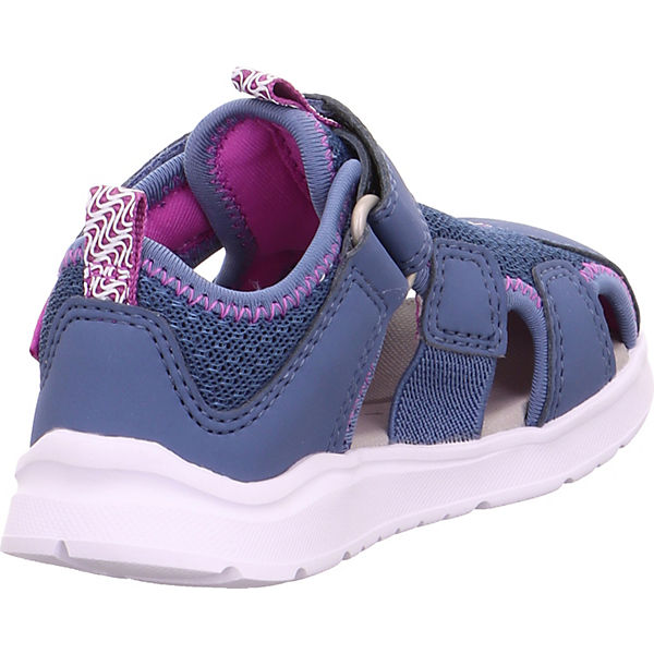 Schuhe Klassische Sandalen superfit Baby Sandalen WAVE WMS Weite M4 für Mädchen blau/lila