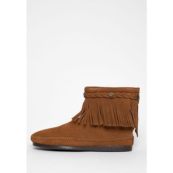 Schuhe Ankle Boots Minnetonka Hi Top Back Zip Ankle Boots Ankle Boots braun Schuhe Ankle Boots Minnetonka Hi Top Back Zip Ankle Boots Ankle Boots braun