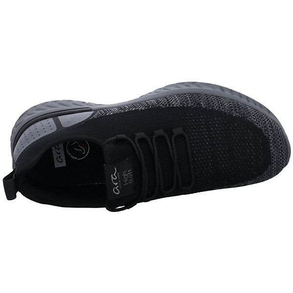 Schuhe Slip-On-Sneakers ara Herren Slipper Schuhe San Diego Higsoft Sneaker Slip-Ons Freizeit Textil uni Slip-On-Sneaker schwarz