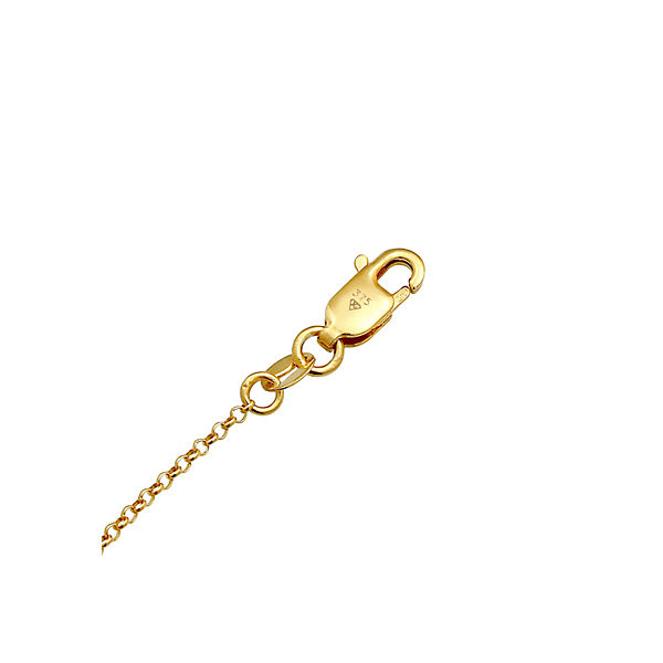 Accessoires Halsketten Elli PREMIUM Elli Premium Halskette Topas Anhänger Rund Klassik 375 Gelbgold Halsketten gold