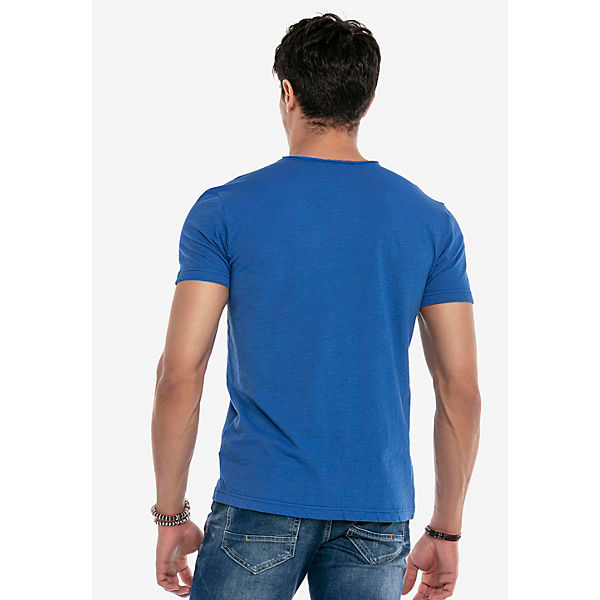 Bekleidung T-Shirts CIPO & BAXX® Cipo & Baxx Rundhals-Shirt blau