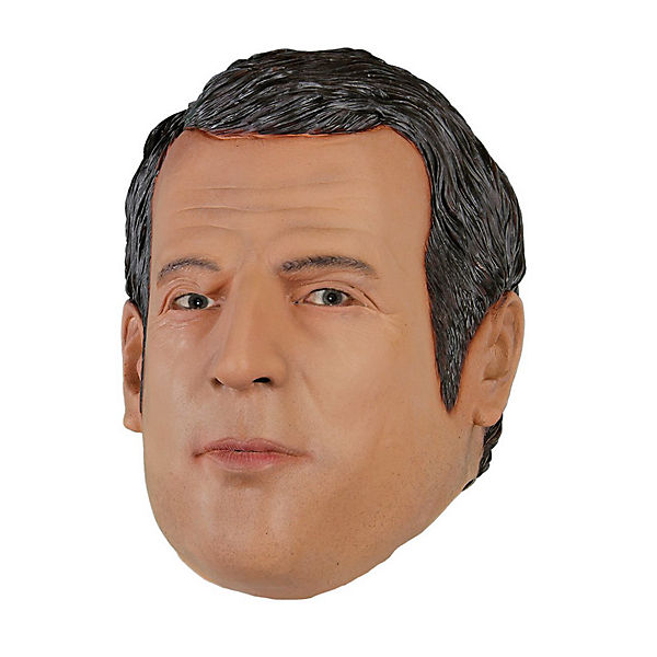 Präsident Macron Masken