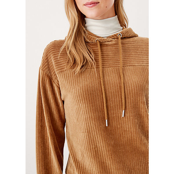 Bekleidung Sweatshirts s.Oliver Sweatshirt aus Samtcord Sweatshirts braun
