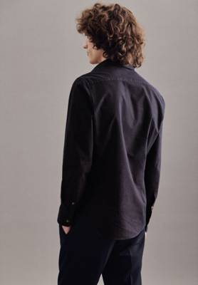seidensticker Casual Hemd Slim Langarm Kentkragen Druck Langarmhemden braun GV10409