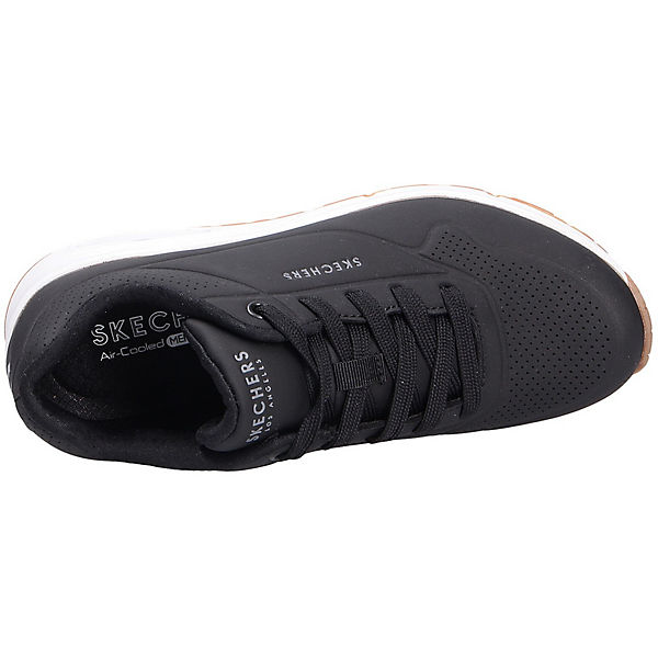Schuhe Sneakers Low SKECHERS Uno Stand On Air Sneakers Low schwarz/weiß
