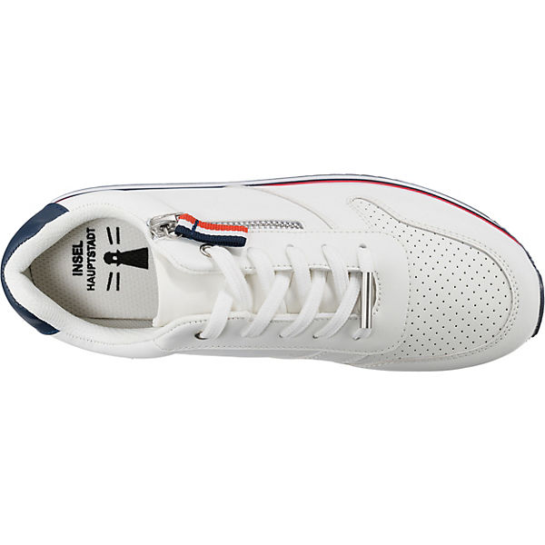 Schuhe Sneakers Low Inselhauptstadt Chunky Insel Sneakers mit Zip weiß Schuhe Sneakers Low Inselhauptstadt Chunky Insel Sneakers mit Zip weiß