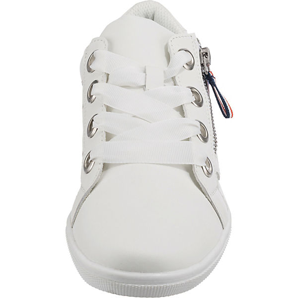 Schuhe Sneakers Low Inselhauptstadt Insel Sneakers Low mit Zip weiß