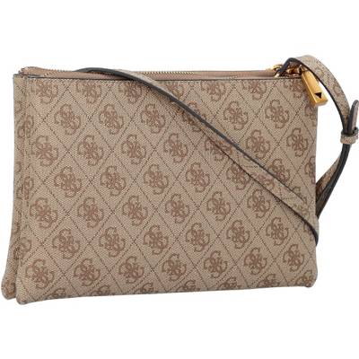 GUESS, Naya Double Zip Crossbody Umhängetasche, beige mirapodo