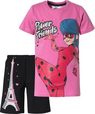 Miraculous Miraculous T-Shirt für Mädchen schwarz/rosa