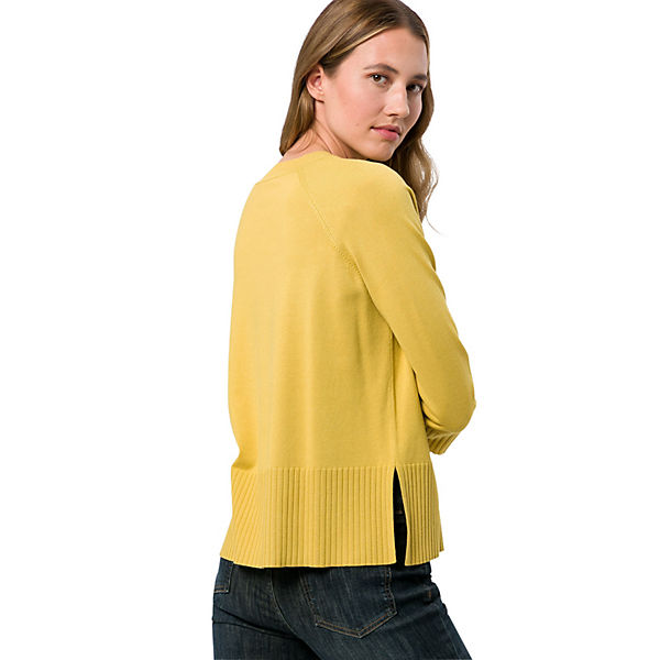 Bekleidung Pullover zero zero Pullover mit Rundhalsausschnitt Pullover gelb