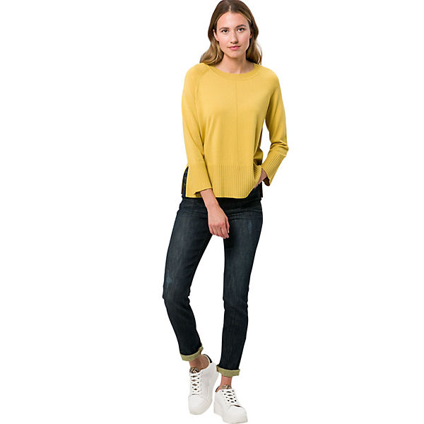 Bekleidung Pullover zero zero Pullover mit Rundhalsausschnitt Pullover gelb