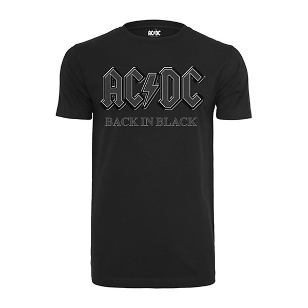 Bekleidung T-Shirts Mister Tee shirt acdc back in black T-Shirts silber