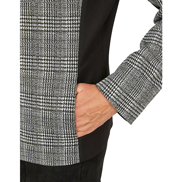 Bekleidung Klassische Blazer BEXLEYS® woman Cardigan im Material-Mix Blazer schwarz/weiß