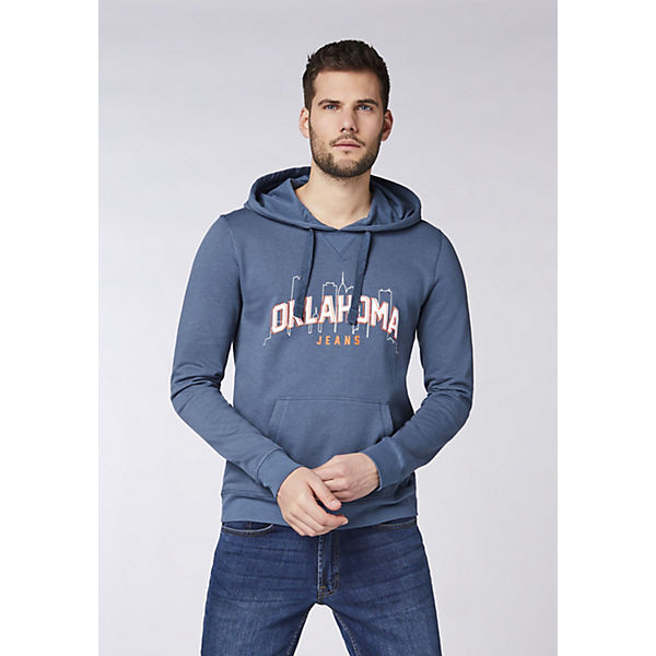 Bekleidung Kapuzenpullover OKLAHOMA Jeans Oklahoma Sweatshirt Regular Fit Kapuzenpullover dunkelblau