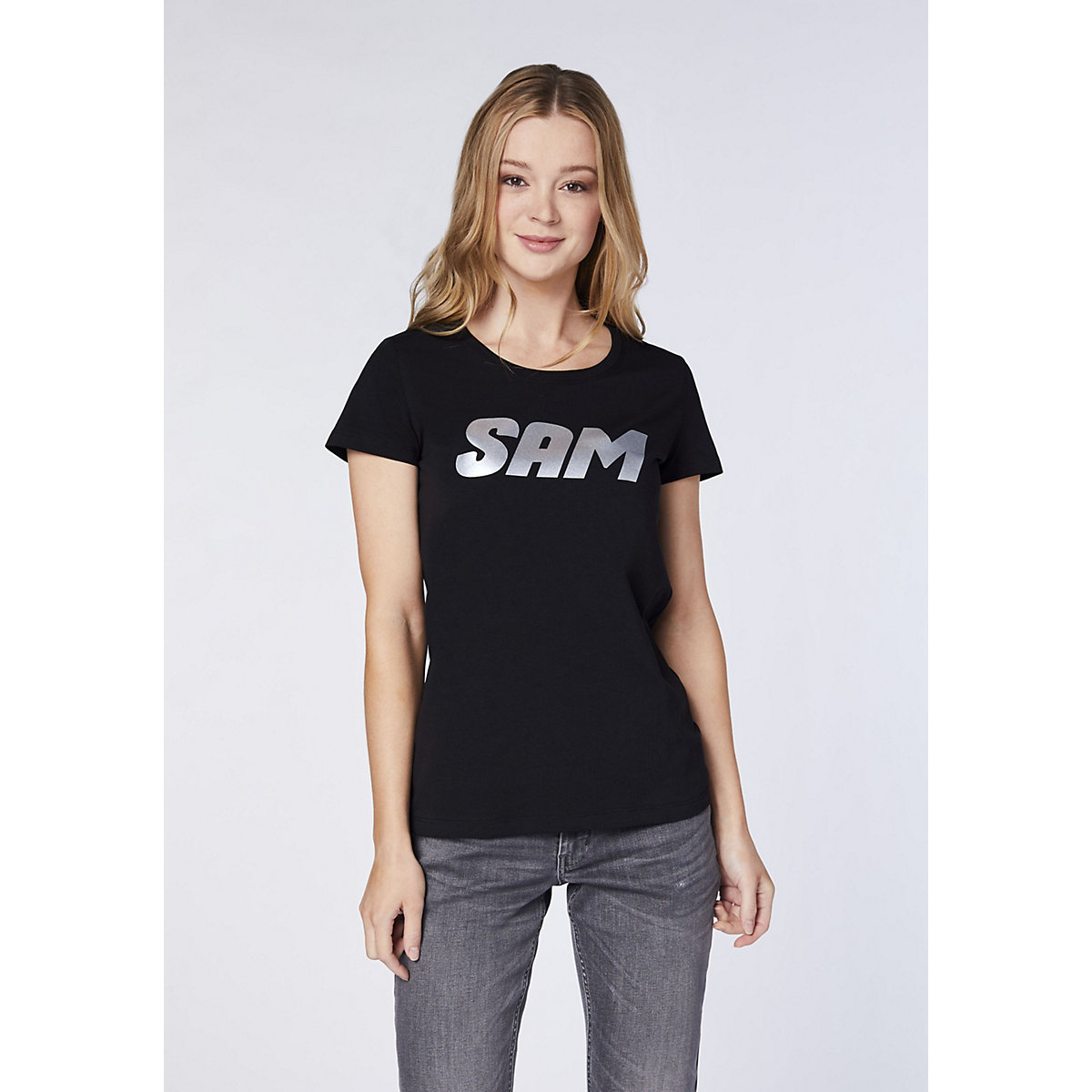SAM® by UNCLE SAM T-Shirt mit Front 3D-Prägung T-Shirts schwarz