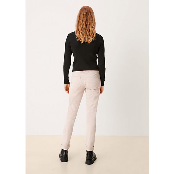 Bekleidung Straight Jeans QS by s.Oliver Slim: Slim leg-Twillhose Jeanshosen pink