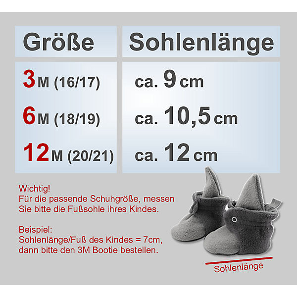 Schuhe  jollaa Baby Bootie Krabbelschuh Kitaschuhe Baumwolle Made in EU NewbornU rot-kombi