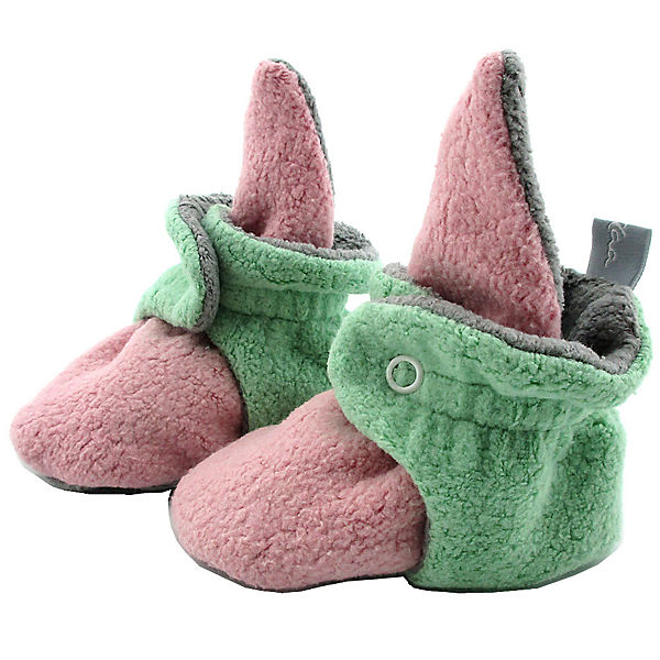 Schuhe  jollaa Baby Bootie Krabbelschuh Kitaschuhe Baumwolle Made in EU NewbornU rosa/grün