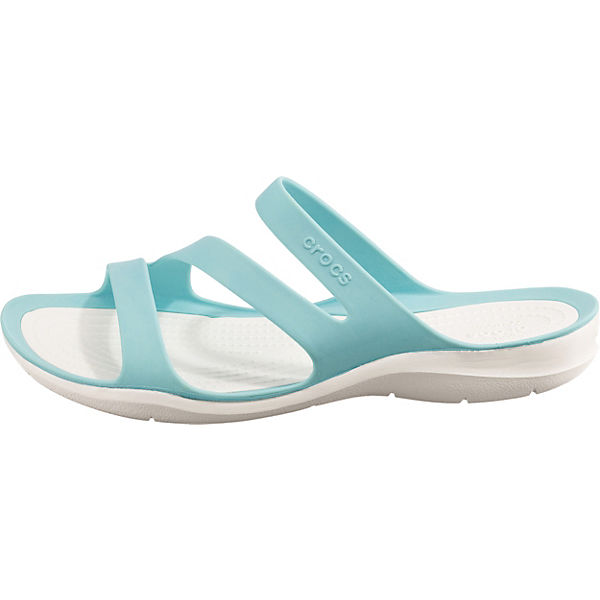 Schuhe Komfort-Pantoletten crocs Swiftwater Sandal W Komfort-Pantoletten hellblau