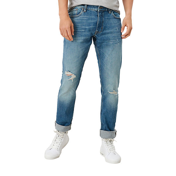 Slim: Jeans im Used-Look Jeanshosen