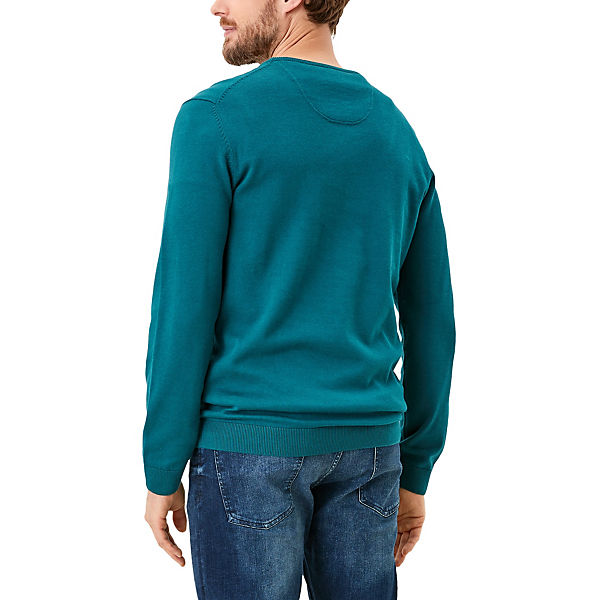 Bekleidung Pullover s.Oliver Pullover mit Crew Neck Pullover petrol