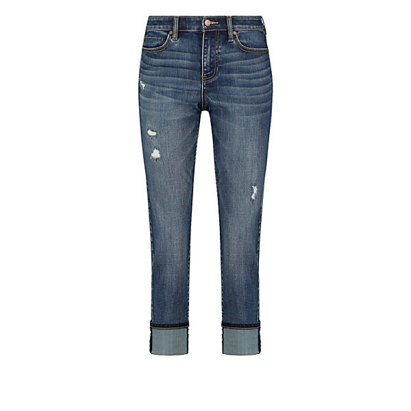 Bekleidung Straight Jeans LIVERPOOL® Marley Girlfriend Cuffed Eco Jeanshosen blue denim