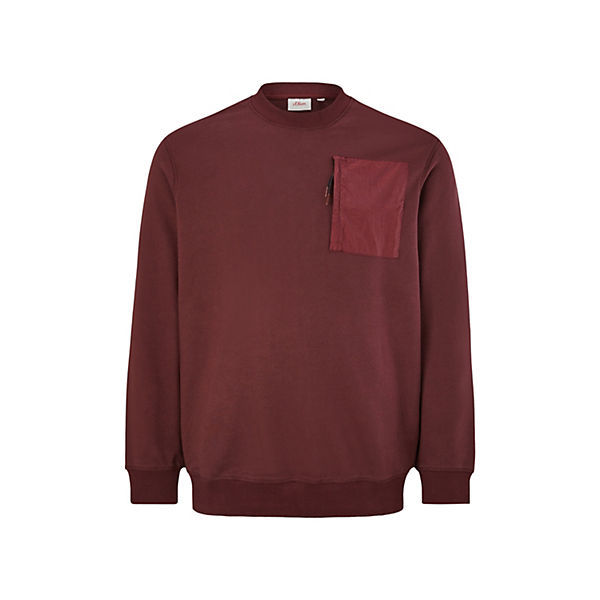 Bekleidung Sweatshirts s.Oliver Sweatshirt mit Brusttasche Sweatshirts rot