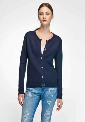 Peter Hahn Strickjacke new wool Strickjacken dunkelblau