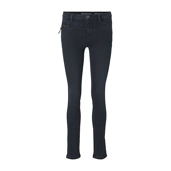Bekleidung Straight Jeans TOM TAILOR Jeanshosen Alexa Slim Jeans Jeanshosen schwarz
