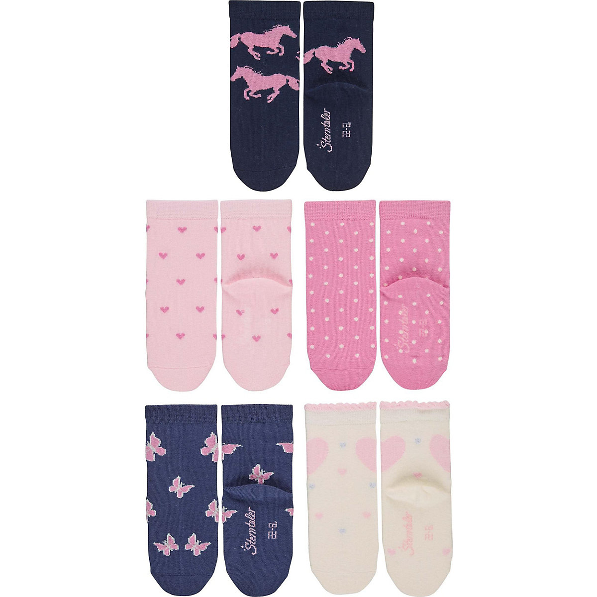 Sterntaler Socken 5er Pack für Mädchen rosa