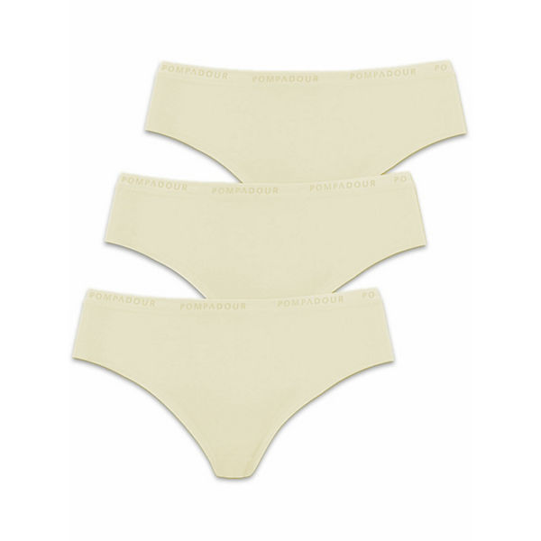 Bekleidung Slips, Panties & Strings 3er Pack Damen Bikini Slip Intime Slips beige