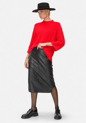 HELMIDGE Rollkragenpullover Rollkragenpullover Pullover rot