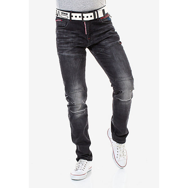 Bekleidung Straight Jeans CIPO & BAXX® Cipo & Baxx Jeans schwarz